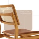 Ver imagem 5 de Conjunto Bistrô Ballare 4 Lugares Tampo MDF Banquetas Estofadas Imbuia 60cm Moderna
