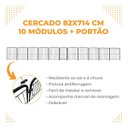 Ver imagem 3 de Cercado Pet Cães Cachorros Coelhos com 10 Módulos + Portão 83cm Utilyse Branco