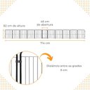Ver imagem 5 de Cercado Pet Cães Cachorros Coelhos com 10 Módulos + Portão 83cm Utilyse Branco