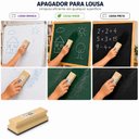 Ver imagem 5 de Apagador Lousa Quadro Negro Branco Verde Feltro Limpador Multiuso Madeira Ergonomico Infantil Adulto