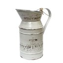 Ver imagem 3 de Vaso Jarro Decorativo em Metal Vintage Bege 23 Cm