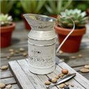 Ver imagem 2 de Vaso Jarro Decorativo em Metal Vintage Bege 23 Cm