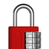 Kit 4 Cadeados Segredos Com Senha 25mm Vermelho - Stam - 3