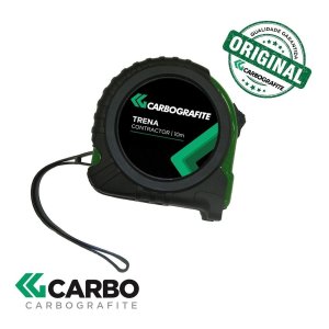 Trena Emborrachada Medição Obra Contractor 10mt Carbografite