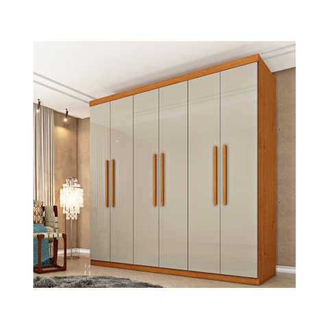 Guarda Roupa Lagos 6 Portas e 4 Gavetas Tcil Cinamomo Off
