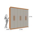 Ver imagem 4 de Guarda Roupa Lagos 6 Portas e 4 Gavetas Tcil Cinamomo Off