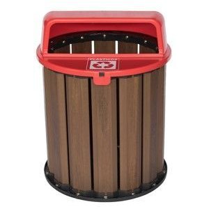 Lixeira Ibiara 50cm Vermelha (plastico) - 67l