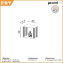 Ver imagem 3 de Mesa Escritório com Estante e Nichos Dalla Costa 100% Mdf Cor:off White com Freijó