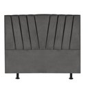 Ver imagem 1 de Cabeceira Estofada Cama Box King Bélgica 195cm Courino:cinza Escuro