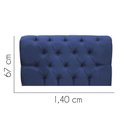Ver imagem 3 de Painel Estofado Livia Casal MDF-MDP Couro Sintético Azul Marinho Gat Magazine