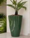 Ver imagem 2 de Vaso de Fibra de Vidro Roma m 70cm Brilhantes e Foscos Decorativo Verde Escuro