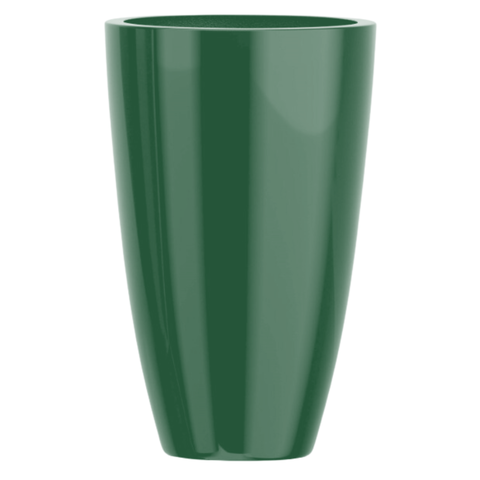 Vaso de Fibra de Vidro Roma m 70cm Brilhantes e Foscos Decorativo Verde Escuro