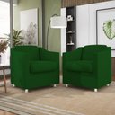 Ver imagem 6 de Kit 06 Poltronas Tilla Consultório Recepção Sala Suede Balaqui Decor Cor:verde