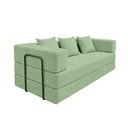 Ver imagem 1 de Sofá Loft na Caixa a Vácuo Moderno 3 Lugares 190cm Compacto Bouclê Verde - Montanari's Decor