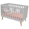Berço Americano Ludmila com Cômoda Infantil Duda Cinza Bétula e Colchão Ortobom - Carolina - 2