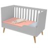 Berço Americano Ludmila com Cômoda Infantil Duda Cinza Bétula e Colchão Ortobom - Carolina - 3