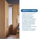 Ver mais imagens de Módulo de Guarda Roupa 1 Porta Elegance Bege/Angelin