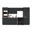Ver imagem 2 de Armário de Cozinha Modulada Completa Fidelitá Nara 100% MDF 5 Peças 350cm 16 Portas 2 Gavetas sem
