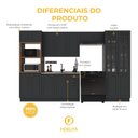 Ver imagem 5 de Armário de Cozinha Modulada Completa Fidelitá Nara 100% MDF 5 Peças 350cm 16 Portas 2 Gavetas sem