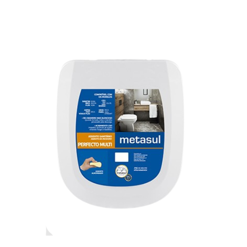 Assento Sanitario Perfecto Multi Branco - Metasul | MadeiraMadeira