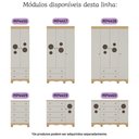 Ver imagem 6 de Cômoda Infantil 125cm 2 Portas com Vidro e 4 Gavetas Suspiro Multimóveis Mp4460 Madeirado-off