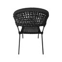 Ver imagem 3 de Kit 8 Cadeiras de Jantar em Corda Naútica Preta Base Alumínio Sofia