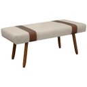 Ver imagem 2 de Puff Recamier Retangular para Sala Quarto Belt 90cm Bouclê - Sofa Store:bouclê Bege