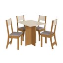 Ver imagem 6 de Conjunto Sala de Jantar Fidelitá Roma com 4 Cadeiras Freijó/off-white/linho