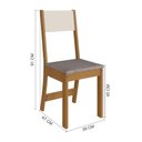 Ver imagem 5 de Conjunto Sala de Jantar Fidelitá Roma com 4 Cadeiras Freijó/off-white/linho