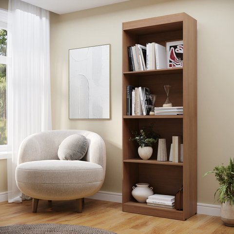 Livreiro Flex - Armário Multiuso - Nature Marrom