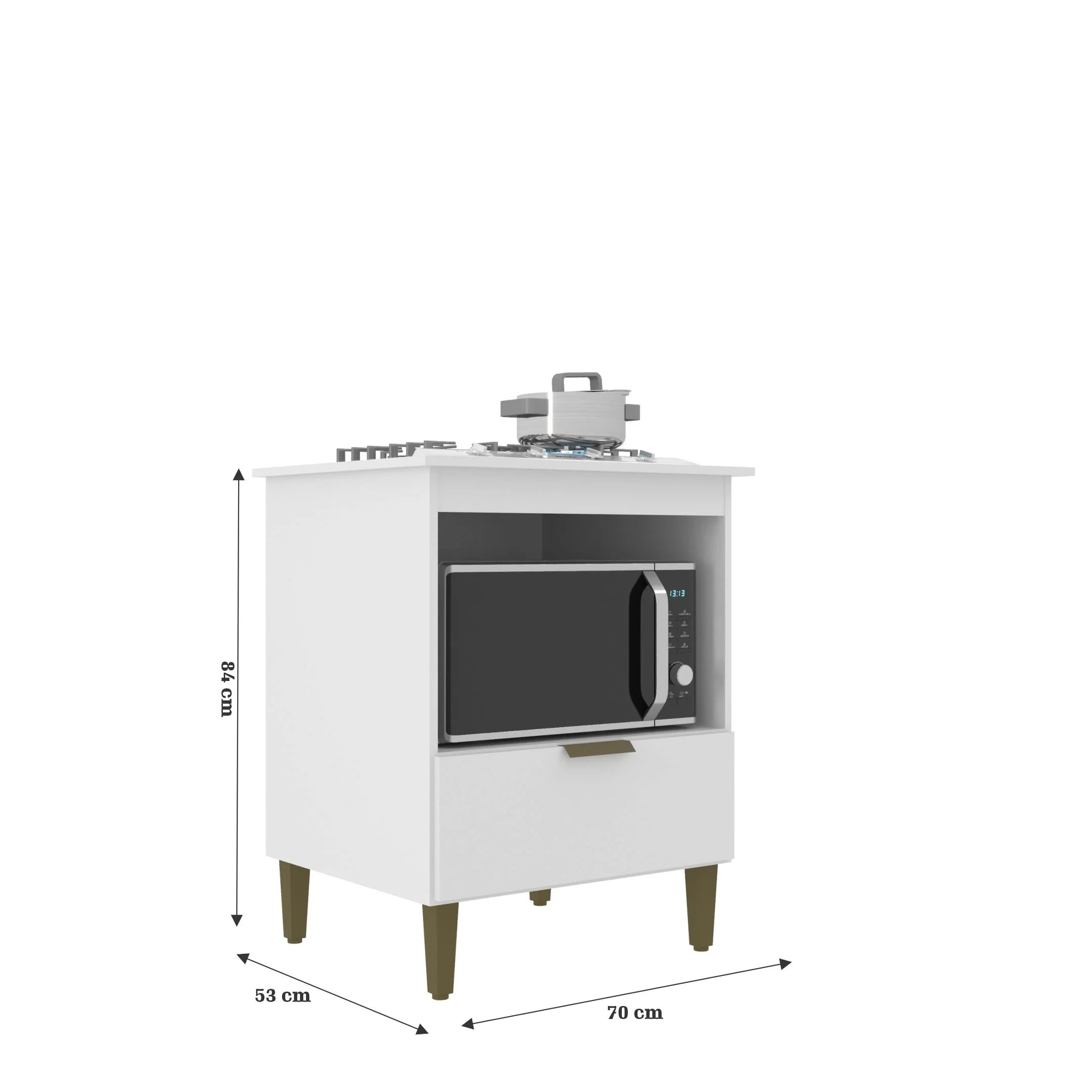 Balcao Para Cooktop 4 Bocas Com Porta Basculante  - 4