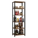 Ver imagem 2 de Armário Estante Multiuso Organizador Despensa 5 Prateleiras 59cm Rustic/preto Madesa
