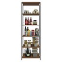 Ver imagem 5 de Armário Estante Multiuso Organizador Despensa 5 Prateleiras 59cm Rustic/preto Madesa