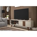 Ver imagem 7 de Rack para TV Paraty até 50 Polegadas c/ 1 Porta de Correr e 4 Nichos Nature/Off White - Permóbili