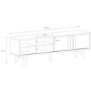 Ver imagem 3 de Rack para TV Paraty até 50 Polegadas c/ 1 Porta de Correr e 4 Nichos Nature/Off White - Permóbili