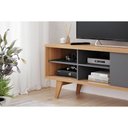 Ver imagem 6 de Rack para TV Paraty até 50 Polegadas c/ 1 Porta de Correr e 4 Nichos Nature/Off White - Permóbili