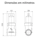 Ver imagem 2 de Registro Gaveta Docol 3/4 25130600 Docolbase Cobre Acabamento Brilhante Cor Bronze