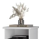 Ver imagem 3 de Mesa de Cabeceira 1 Gav 2 Nichos C/ Rodizios Otto Branco