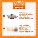 Ver imagem 2 de KIT - Panela WOK 6L Alumínio 36 cm Paris Vermelho + 1 Jogo Churrasco 12pç - Tramontina
