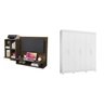 Conjunto Quarto Casal Escrivaninha com Painel para TV até 37 Polegadas Guarda-Roupa Espresso Móveis - 1