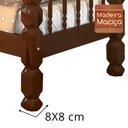 Ver imagem 3 de Beliche Torneada de Madeira Maciça Super Resistente:castanho