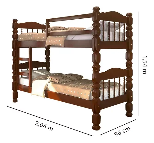 Ver imagem 2 de Beliche Torneada de Madeira Maciça Super Resistente:castanho