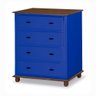 Cômoda 4 Gavetas 400 Laca Azul - 1