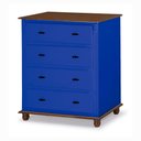 Ver imagem 1 de Cômoda 4 Gavetas 400 Laca Azul