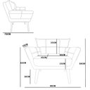 Ver imagem 5 de Poltrona Decoratica Livia Suede Cinza - Dominic Decor