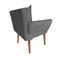 Ver imagem 3 de Poltrona Decoratica Livia Suede Cinza - Dominic Decor