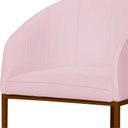 Ver imagem 4 de Poltrona Estilo Banqueta Decorativa Mia Suede Base Metal Bronze - Estopar Poltrona Mia Suede Rosa Be