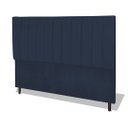 Ver imagem 1 de Cabeceira Estofada Box Casal King Size Encosto para Cama Corola 195x126 Cm Azul Marinho