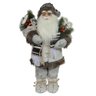 Boneco de Papai Noel de Natal em Pé Cinza e Marrom 60cm - 1