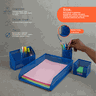KIT BLOCO ANOTAÇÕES, PORTA LAPIS, E PORTA OBJETOS 4 PÇS AZUL - OIKOS - 3